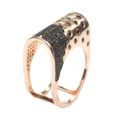 925 Ayar Gümüş Gecenin İçindeki Yıldızları Andıran Yüzük thumbnail 5