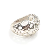 925 Ayar Gümüş Ajurlu Taşlı Model Yüzük thumbnail 3