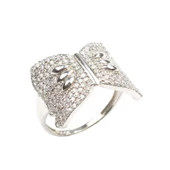 925 Ayar Gümüş Gümüş Kelebek Model Yüzük thumbnail 2