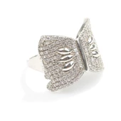 925 Ayar Gümüş Gümüş Kelebek Model Yüzük thumbnail 5