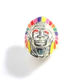 925 Ayar Gümüş Kızılderili Yüzüğü, Mineli thumbnail 5