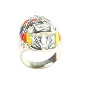 925 Ayar Gümüş Kızılderili Yüzüğü, Mineli thumbnail 7