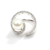 925 Ayar Gümüş 9 Tasarım İncili Yüzük thumbnail 10