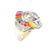 925 Ayar Gümüş Kızılderili Yüzüğü, Mineli thumbnail 6