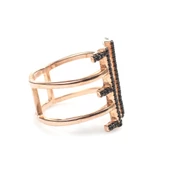 925 Ayar Gümüş E Harfli Tasarım Yüzük thumbnail 4