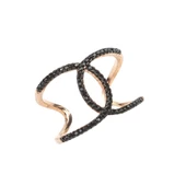 925 Ayar Gümüş Çift C\'li Tasarım Yüzük thumbnail 5