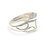 925 Ayar Gümüş Kare Erkek Yüzük thumbnail 2