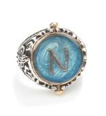 925 Ayar Gümüş Harfli Dönen Erkek Yüzük thumbnail 3