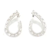 Pırlanta Montür Gümüş Küpe, Baget thumbnail 5