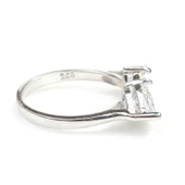 925 Ayar Gümüş Çiftli Damla Taşlı Yüzük thumbnail 12