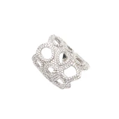 925 Ayar Gümüş Asimetrik Delik Taşlı Yüzük thumbnail 3