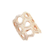 925 Ayar Gümüş Asimetrik Delik Taşlı Yüzük thumbnail 6