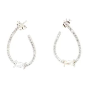 Pırlanta Montür Zarif Gümüş Küpe thumbnail 5