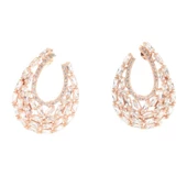 Pırlanta Montür Baget Taş Gümüş Küpe thumbnail 4