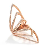 925 Ayar Gümüş Sivri Dilimli Model Tasarım Yüzük thumbnail 4