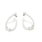 Pırlanta Montür Zarif Gümüş Küpe thumbnail 4