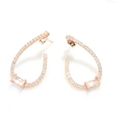 Pırlanta Montür Zarif Gümüş Küpe thumbnail 2