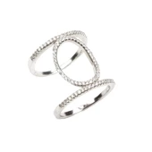 925 Ayar Gümüş Oval Taşlı Tasarım Yüzük thumbnail 1