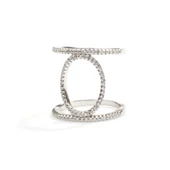 925 Ayar Gümüş Oval Taşlı Tasarım Yüzük thumbnail 3