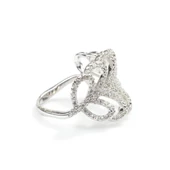 925 Ayar Gümüş Yapraklı Model Tasarım Yüzük thumbnail 7