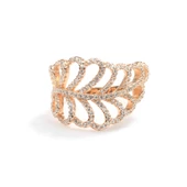 925 Ayar Gümüş Yapraklı Model Tasarım Yüzük thumbnail 6