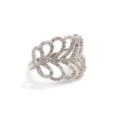 925 Ayar Gümüş Yapraklı Model Tasarım Yüzük thumbnail 9