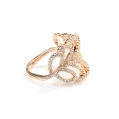 925 Ayar Gümüş Yapraklı Model Tasarım Yüzük thumbnail 5