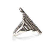 925 Ayar Gümüş Pembe Renk Çizgili Model Yüzük thumbnail 9