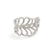 925 Ayar Gümüş Yapraklı Model Tasarım Yüzük thumbnail 8