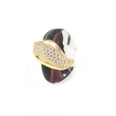 925 Ayar Gümüş Kıvrımlı Yaprak Model Yüzük thumbnail 5