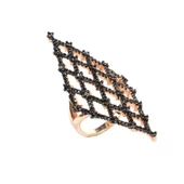 925 Ayar Gümüş Baklava Desenli Yüzük thumbnail 3