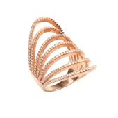 925 Ayar Gümüş Dilimli Model Tasarım Yüzük thumbnail 4