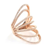 925 Ayar Gümüş Dilimli Model Tasarım Yüzük thumbnail 6