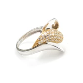 925 Ayar Gümüş Yaprak Bükümlü Model Yüzük thumbnail 6