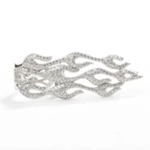 925 Ayar Gümüş Alev Dalgası Tasarım Yüzük thumbnail 2