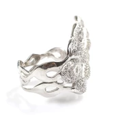 925 Ayar Gümüş Alev Dalgası Tasarım Yüzük thumbnail 11