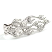 925 Ayar Gümüş Alev Dalgası Tasarım Yüzük thumbnail 10