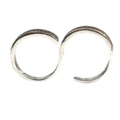 925 Ayar Gümüş Çift Parmak Siyah Taşlı Yüzük thumbnail 10