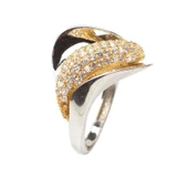 925 Ayar Gümüş Yaprak Bükümlü Model Yüzük thumbnail 8