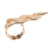 925 Ayar Gümüş Alev Dalgası Tasarım Yüzük thumbnail 8