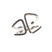 925 Ayar Gümüş Köşeli D Tasarım Yüzük thumbnail 4