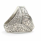 925 Ayar Gümüş Ayı Motifli Erkek Yüzük thumbnail 4