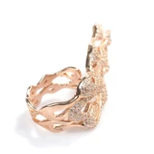 925 Ayar Gümüş Alev Dalgası Tasarım Yüzük thumbnail 4