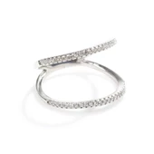 925 Ayar Gümüş Beyaz Renkli Tasarım Yüzük thumbnail 3