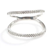 925 Ayar Gümüş Beyaz Renkli Tasarım Yüzük thumbnail 4