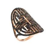 925 Ayar Gümüş Labirent Motifli Yüzük thumbnail 3