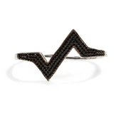 925 Ayar Gümüş Çift Parmak Zikzak Tasarım Yüzük thumbnail 2