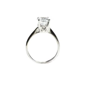 925 Ayar Gümüş 1,30 ct Görünümlü Tektaş Yüzük thumbnail 3