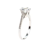 925 Ayar Gümüş 0,70 ct Görünümlü Tektaş Yüzük thumbnail 4