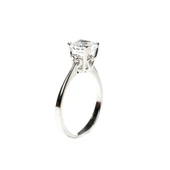 925 Ayar Gümüş 1,30 ct Görünümlü Tektaş Yüzük thumbnail 4